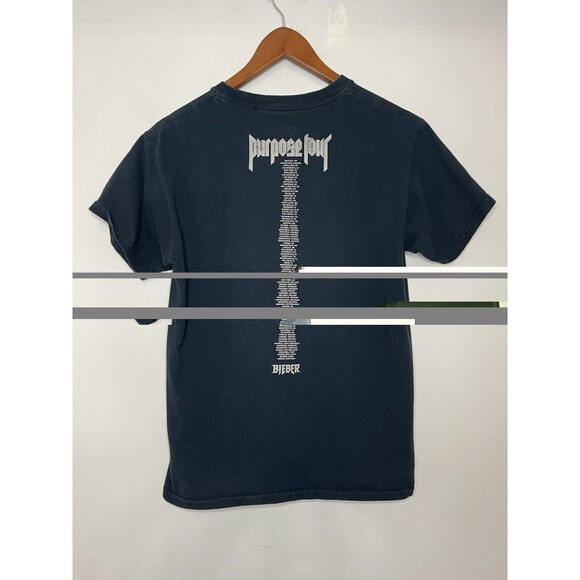 Justin Beiber Purpose Tour Black Tshirt Graphic Youth Kids Large Womens Small - Picture 5 of 5